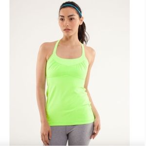 Lululemon Scoop Me Up Zippy Green Tank Top